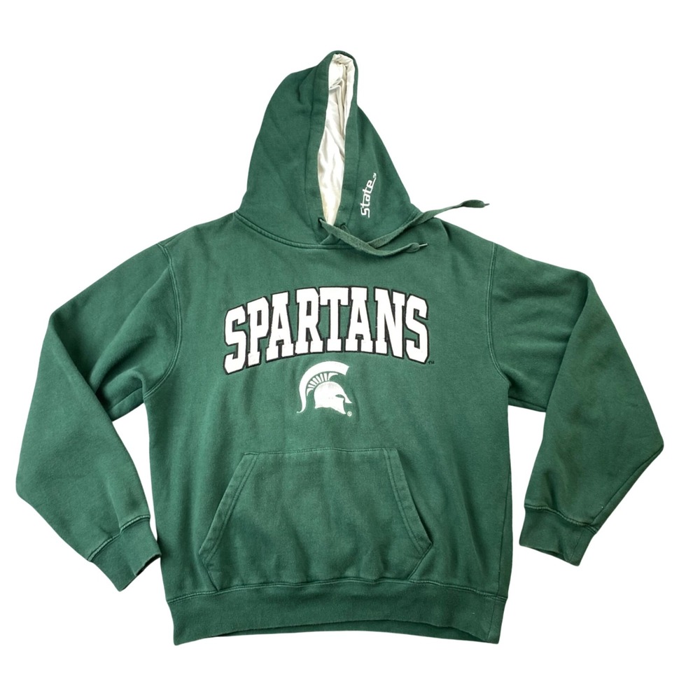 Michigan State Spartans Hoodie Mens Medium Green Colosseum Campus Heritage MSU